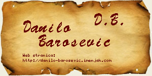 Danilo Barošević vizit kartica